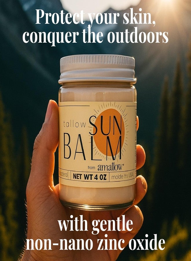 Amallow - Tallow Sun Balm with Zinc Oxide – Tinted Mineral Sun Balm with Cocoa Powder – Natural, Non-Nano Zinc Oxide, Organic Oils – No White Cast – Handcrafted in the USA – 4 oz - Image 5